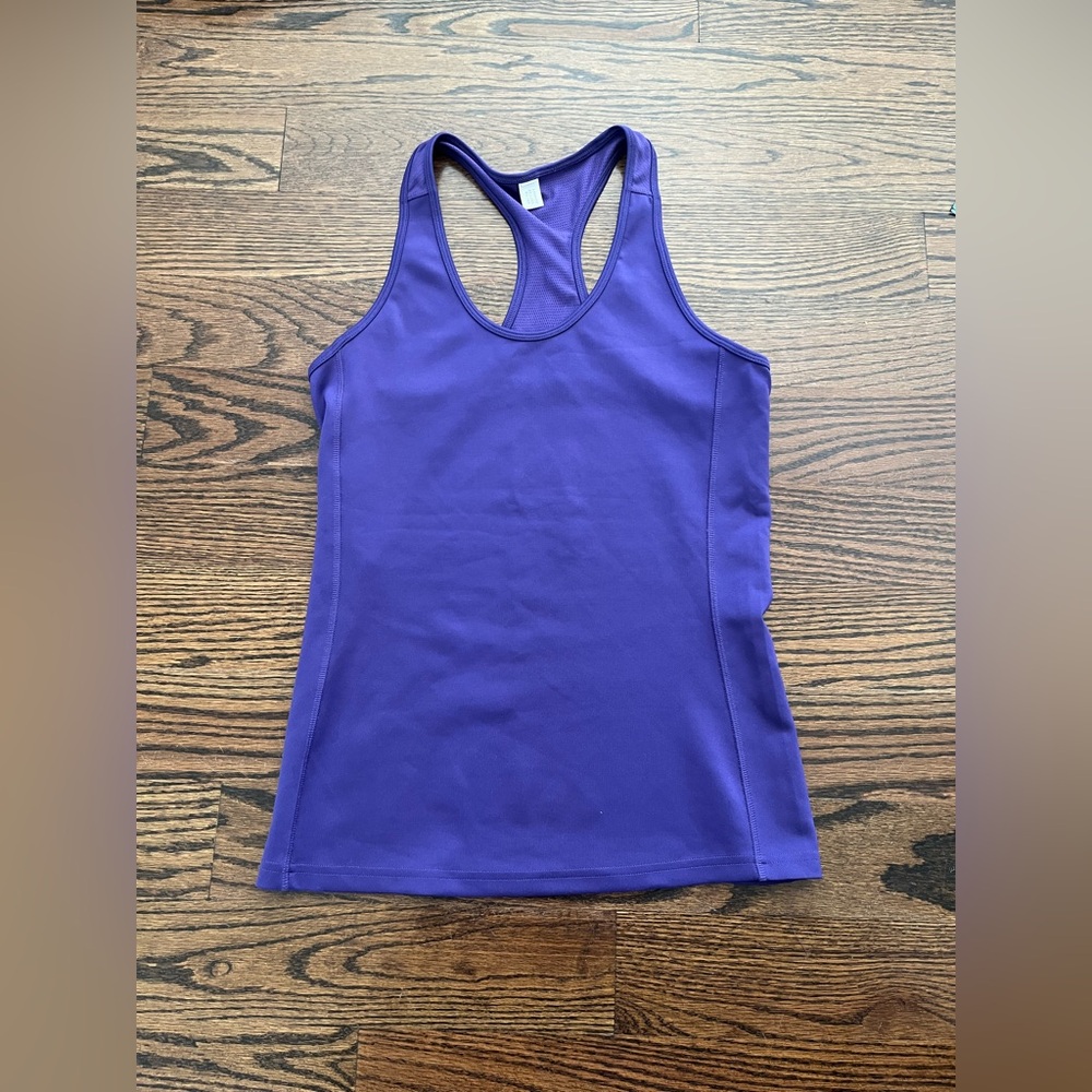 Adidas Climalite racerback tank top size S purple
